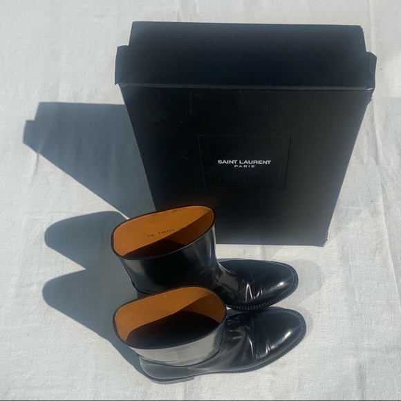 SOLD Authentic Saint Laurent Black Mid-Calf Boots - Picture 15 of 16